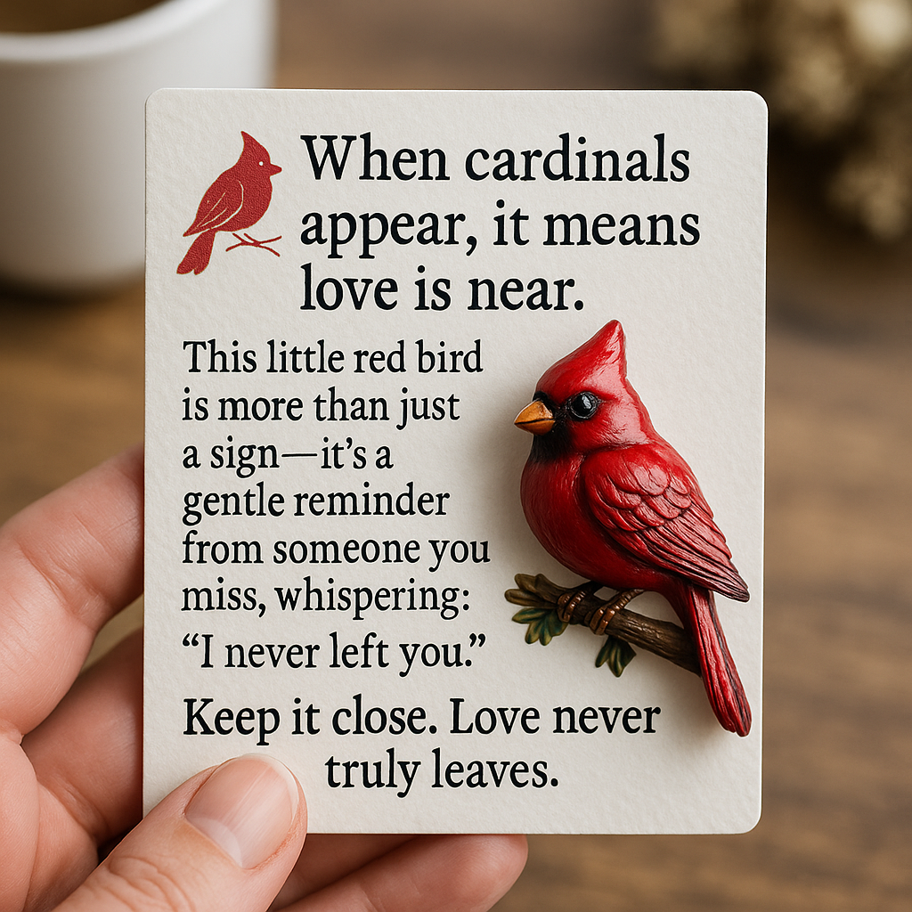 🔥Pocket Cardinal Pin – A Little Red Reminder of Love🧑🤝🧑