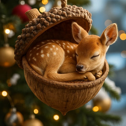 🎁❤️ Forest Animal Acorn Ornaments – Cozy Forest Christmas Ornaments